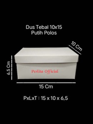 Dus Snack Tebal 10x15 Putih Polos