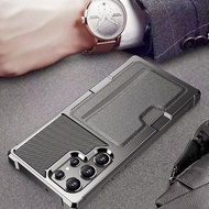 For Samsung S25 Ultra Anti-Fall Card Pocket Case for Samsung Galaxy S25 Ultra S21 S22 S23 FE S24 Plu