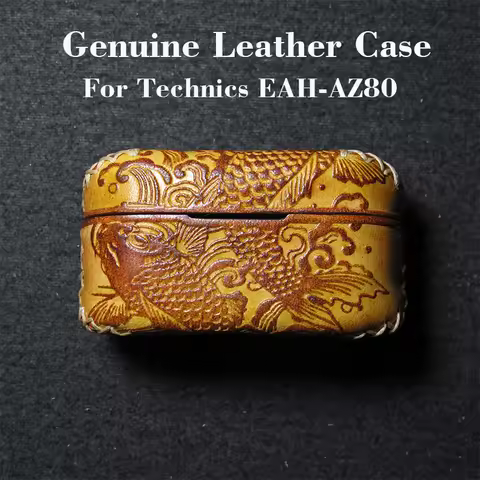 Genuine Leather For Technics EAH-AZ80 Case Luxury Real Leather Custom Made Handmade EAH AZ80 Cover B