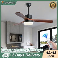 Nordic Ceiling Fan With Light 3 Blades Wood Ceiling Fans 42/48 Inch Strong Wind Fan With Light 风扇