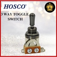Hosco Guitar Part 3 Way Toggle Switch YM-T20B-2 with Black Metal Knob