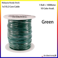 1 Roll 7/0.2mm Core Flexible Cable Signal Wire 7/0.2mm Core Copper Wire