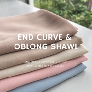 shawl chiffon 2 meter curve oblong japanese chiffon labuh