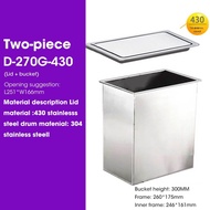 ⭐️【มีในสต๊อก+คลังสินค้าท้องถิ่น】⭐Kitchen Cabinet Countertop Built-In Stainless Steel Trash Can Embed