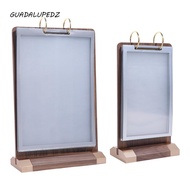GUADALUPEDZ Menu Card Holder, Label Holder Loose leaf Ads Display Stand, Multipurpose Acrylic Wooden