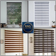RNS Bidai Tingkap | Modern Zebra Blinds | Blind Curtain | Zebra Bidai Outdoor | Roller Blind | Stock