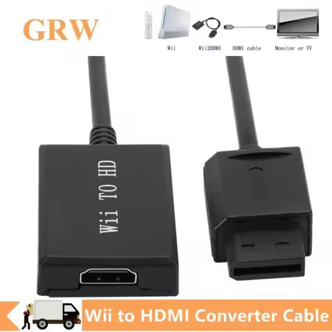 HD 1080p Wii To HDMI-compatible Converter Adapter Full HD 1080p 720p Wii to HDMI Audio Video Cable F