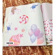 World CHILDREN'S WALL WALLPAPER CANDY CAKE CUTE BALLOONS PLAY HOUSE