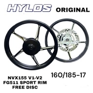 HYLOS FG511 NVX155 SPORT RIM 16/185-17 HITAM KILAT (FREE DISC)