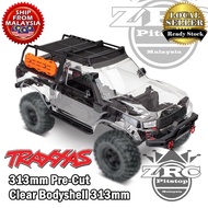 ZRC Traxxas TRX4 Sport Clear Bodyshell Pre-Cut Unpainted 313mm Wheelbase With Expedition Rack For TR