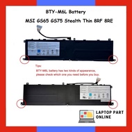 BTY-M6L Battery For MSI GS65 GS75 Stealth Thin 8RF 8RE PS63 P65 P75 Creator 8RC 8SC 9SC 9SE MS-16Q3 