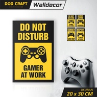 Gaming Walldecor Poster Wall Decoration Room Decoration Home Display - Gamer Sign Do Not Disturb