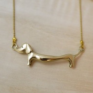 小臘腸狗項鍊 黃銅項鍊 手工精緻質感 寵物 dachshund 臘腸狗