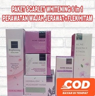 SCARLETT WHITENING PAKET ACNE 6 IN1paket perawatan wajah berjerawat