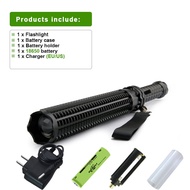 Baseball Bat LED Flashlight AluminumAlloy Focusable Zoomable Super Bright Self Defense Mace Light Ta
