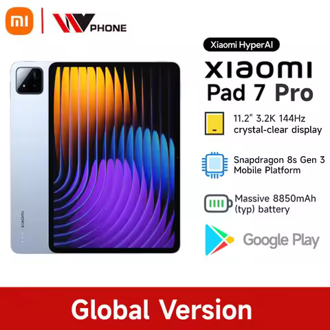 Global Version Xiaomi Pad 7 Pro Snapdragon 8s Gen 3 11.2" 3.2K 144Hz Display 50MP+32MP Camera 8850mA