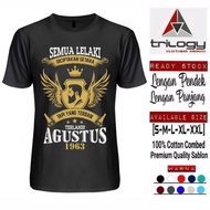 AUGUST MEN'S T-SHIRT 1963 AUGUST 1963 T-SHIRT~CAN REQUEST BIRTH YEAR