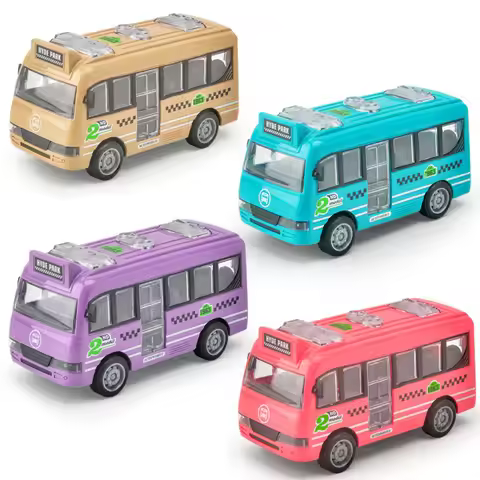 Children Inertial Car Cartoon Bus School Bus Model Toys for Kids Boys Gift