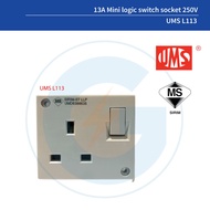 UMS L113 -13A Mini logic switch socket 250V  + PVC NUT BOX