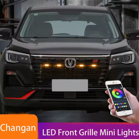 4Pcs 6Pcs Front Grille LED Lights For Changan CS35 CS55 CS75 Plus UNI-T UNI-K Hunter Amber DRL Dayti