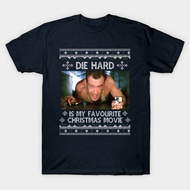 Vintage Die Hard Is My Favourite Christmas Movie T-Shirt Authentic Cotton 1 Black y2k S-5XL