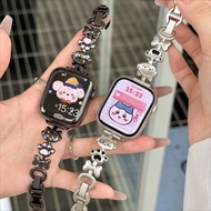 Music Cat Metal Chain Strap For iWatch Serise Ultra10 9 8 7 6 5 SE 4 3 2 42mm 46mm 41mm 45mm 44mm 40