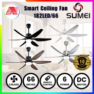 SUMEI SMART CEILING FAN 182LED/66" DC CEILING FAN WITH LED LIGHT REMOTE CONTROL 6 SPEED