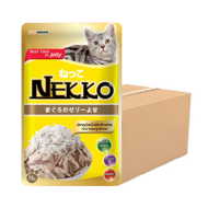 [official Store] Nekko Jelly ปลาทูน่าหน้าปลาข้าวสารในเยลลี่ 70g x 48 ซอง