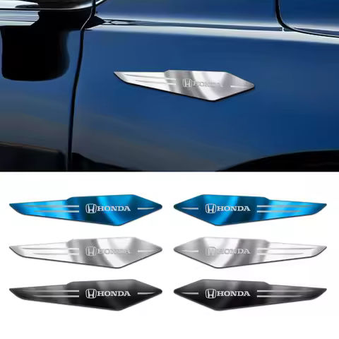2Pcs Car Metal Reflective Logo Side Body Fender Decorative Stickers For Citroen C1 C2 C3 C4 C4L C5 C
