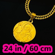 Padre Pio Necklace For Men 18K Gold Plated Kwintas For Men Hypoallergenic Stainless Necklace For Mal