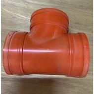 Orange  Pvc  Tee 6x6