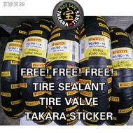 ♟๑【New】 Pirelli Diablo Rosso Sports 14 by TAKARA TIRES (Free sealant, valve  sticker per tire)