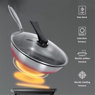 ADK 304 stainless steel full screen non-stick wok with lid (32 cm)