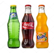 Soft Drinks 250ml x 1 Bottle (Glass Bottles) Coca-Cola Sprite Fanta Portable Size Refreshing Flavors