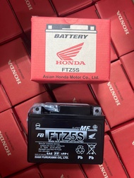 New แบตเตอรี่  honda Fb battery FTZ5  แบตเตอรี่มอเตอร์ไซค์ แบตแห้ง สำหรับ wave click110 scoopy zoomer x fino mio YTZ5S