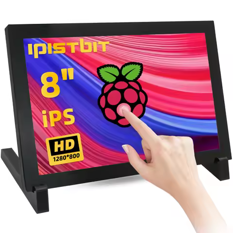 iPistBit 8 Inch Capacitive Touchscreen, HDMI Screen 1280×800 Portable Monitor, IPS Display Fit for R