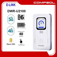 D-Link DWR-U2100 5G Wi-Fi 6 Mobile Hotspot 6000mAh Type C Nano Sim Modem