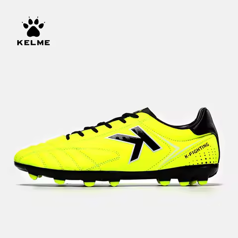 KELME Football Shoes AG Cleats Men Adult Game Training AG Rubber Boots High Cleats Sneakers Professi