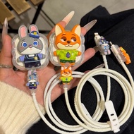 Cartoon Fox Charger Protector Cover Cable Protective Sleeve for IPhone 40w Charger Protector Case