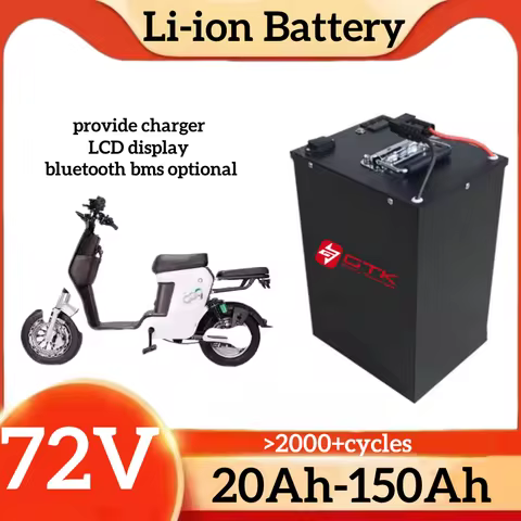 GTK 72V Battery Lithium 20Ah 30Ah 40Ah 50Ah 60Ah 80Ah 100Ah 120Ah 150Ah Li-ion For 1000W 2000W 3000W