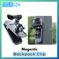 TELESIN Magnetic Backpack Clip 360° Rotation Upgraded For Gopro Hero 9 10 11 Insta360 Smartphone Action Camera Essory