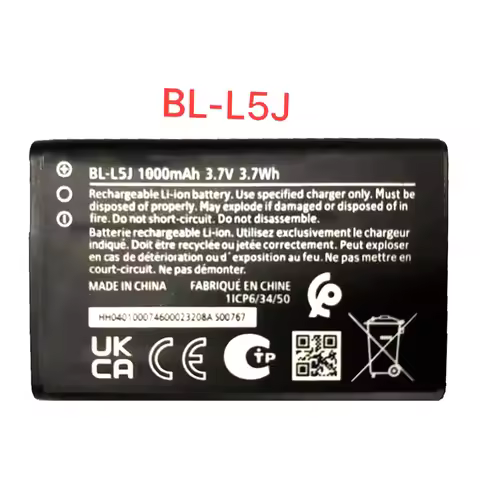 New 3.7V 1000mAh battery for NOKIA 105（2023) BL-L5J TA-1557 battery