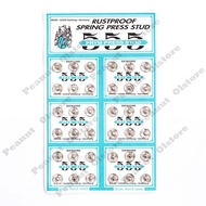 Snap Buttons - Snap 8 mm 555 - 1 Sheet - 36 pairs