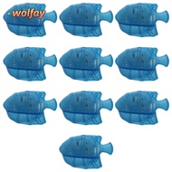 YOLANDA 10pcs Humidifier Tank Cleaner, Fish-blue Blue Tank Cleaning Fish, Creative Cleaning Filtrati