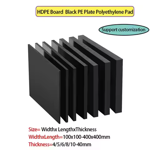 Thickness 4-40mm HDPE Board Wear Resistant Black PE Plate Polyethylene Pad Handmade Model Plastic Bo
