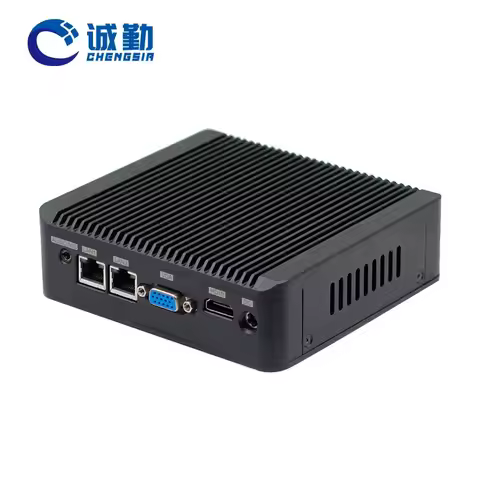 Factory Celeron J4125 J4105 J6412 Router Nano Mini PC 2 LAN 2*Com DDR4 VGA LVDS X86 Linux Barebone T