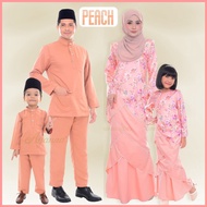 Baju Raya Sedondon Color Peach Baju Kurung, Kurta Dan Baju Melayu Raya 2025 (Ready Stock)