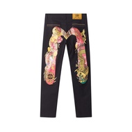 Fu Body EVISU2025 Jeans Slim-fit Korean Version Trendy Unisex Universal