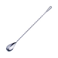 Drop-Shaped Japanese Style Adjustable Long Bar spoon Stainless Steel Long Handle Bar spoon Milk Tea 