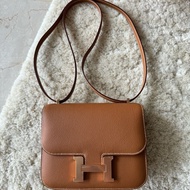 Hermes mini constance 19金棕色 全新 新款